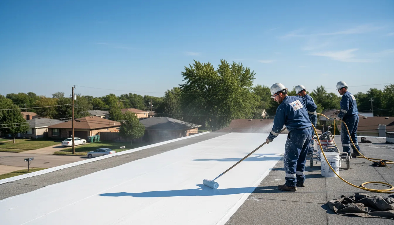 Commercial roof coating in Mode, IL near me